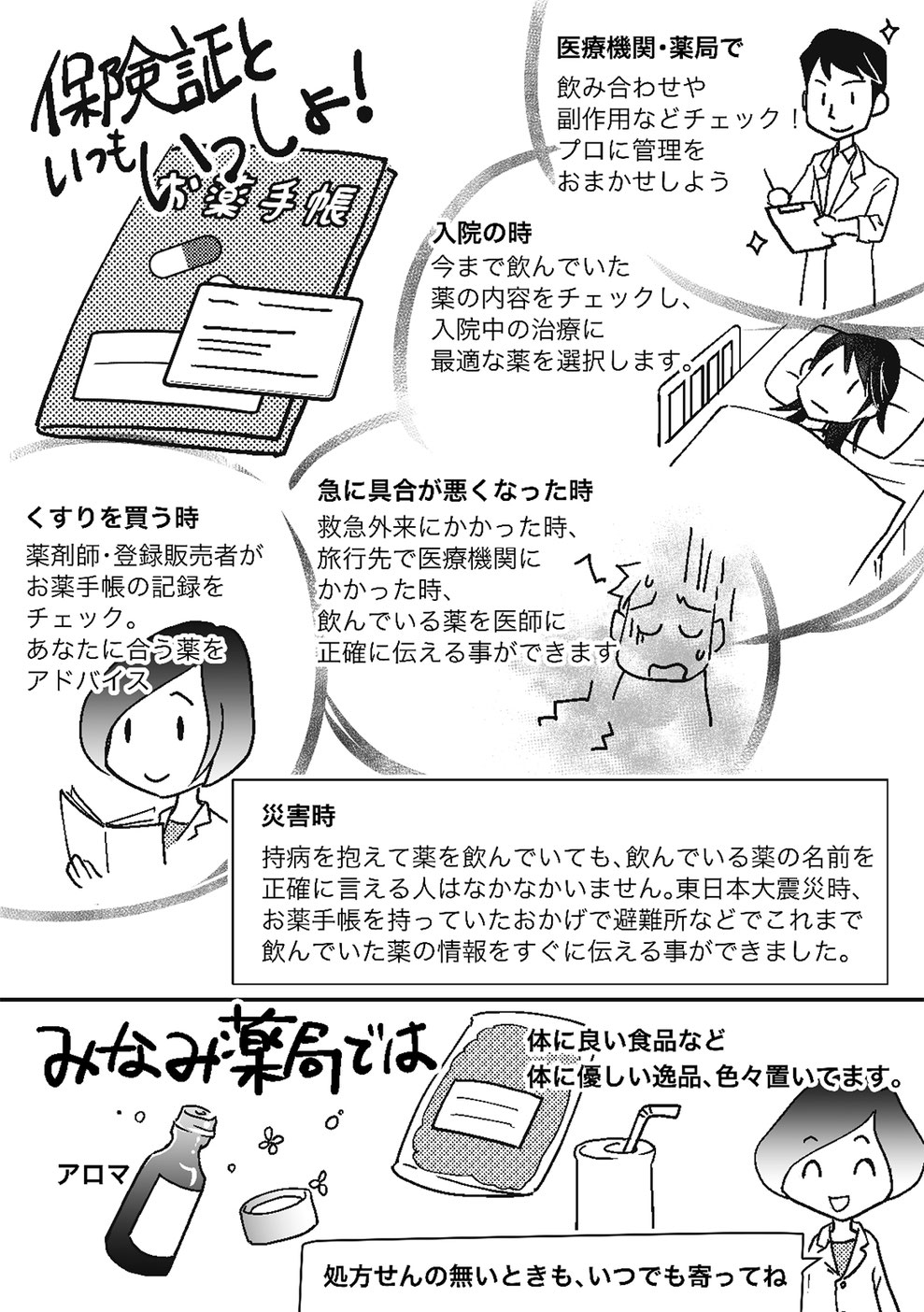 みなみ薬局のお薬手帳活用方法