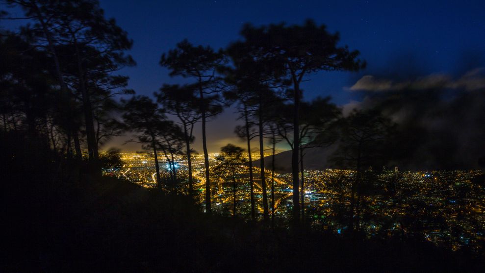 Long exposure of Capetown at night