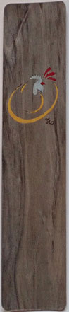 Marque-Page Coq stylisé - 24x5cm - Atelier Eclats de bois38 - Isère