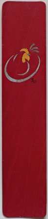Marque-Page Coq stylisé - 24x5cm - Atelier Eclats de bois38 - Isère