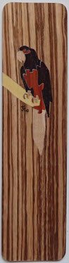 Marque-page Perroquet - 20 x 5 - Atelier Eclats de Bois - 38 Isère