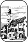 Romanisches Rathaus Druckgrafik Vignette