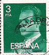 SELLO ESPAÑA - 1.976 - SERIE BÁSICA - REY JUAN CARLOS I - MOTIVO - EFIGIE DEL REY - 3 PESETAS - COLOR VERDE ESMERALDA - EDIFIL NÚMERO 2346 (SELLO *USADO). 0,25€.