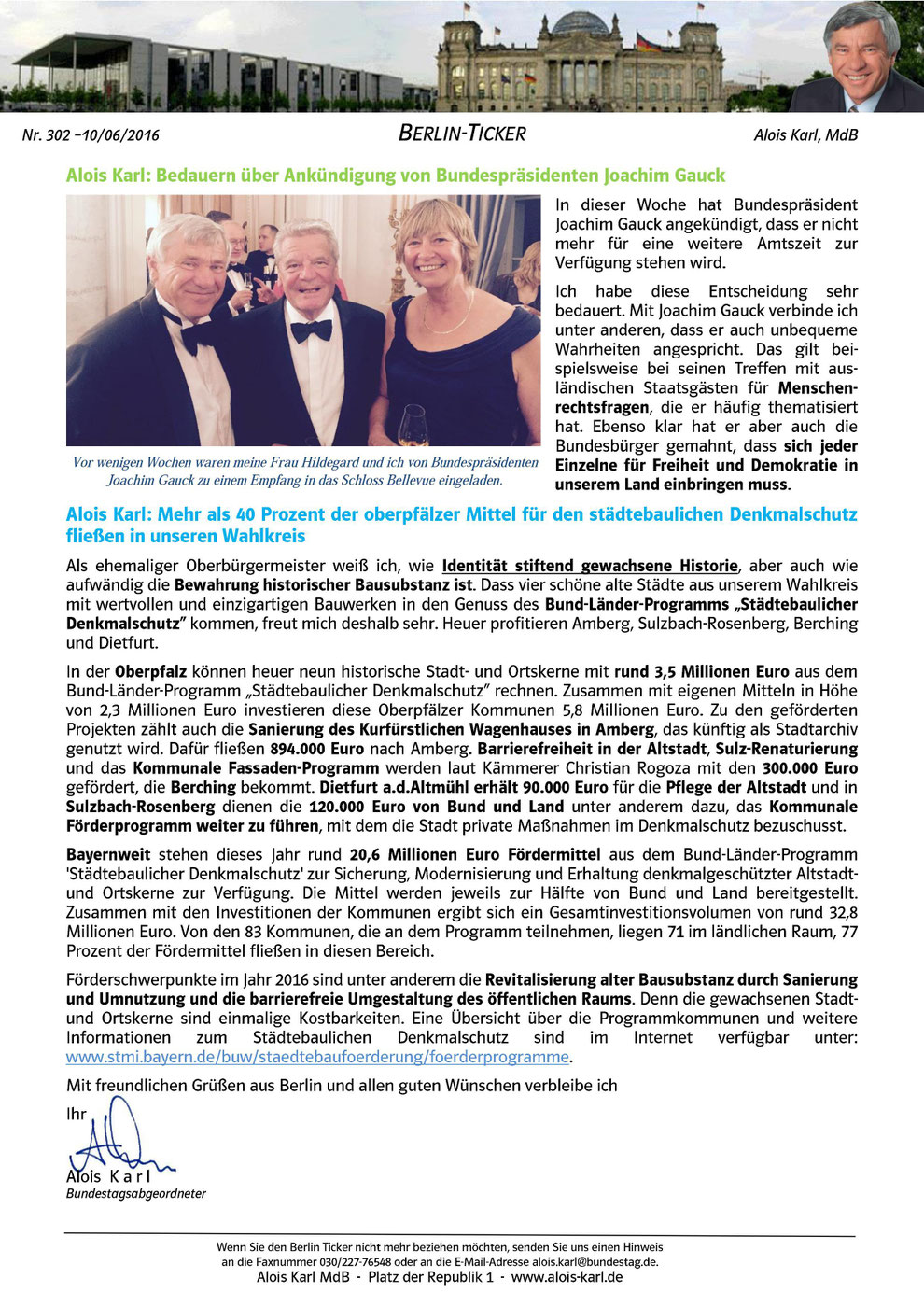 Alois Karl CSU Ortsverband Königstein Hirschbach Klaus Hafner