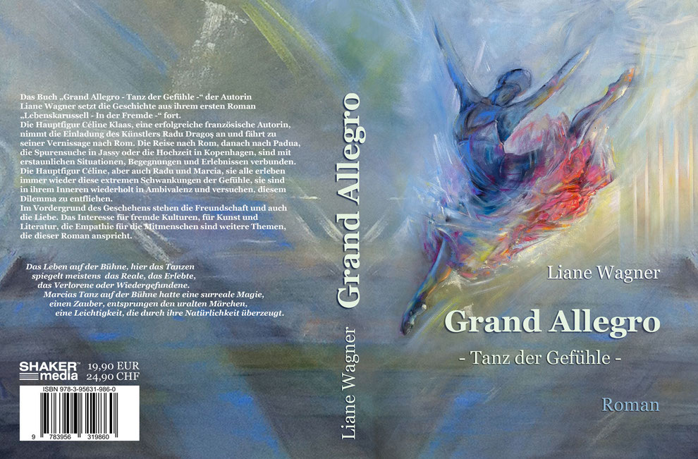 Cover für den Roman "Grand Allegro" von Liane Wagner unter Verwendung des Bildes "Der Sprung" von Heidemarie Franz ©