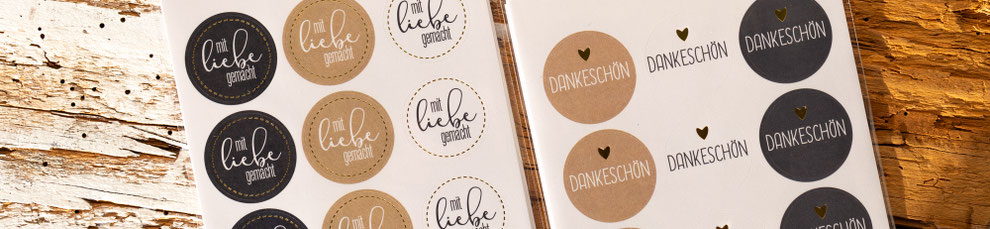 Sticker, Sticker von Artoz, Artoz, Sticker Dankeschön, Sticker mit Liebe gemacht, mit Liebe gemacht, Dankeschön