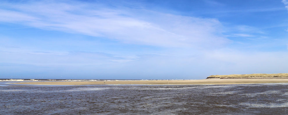Nordsee-Strand bei Naturschutzgebiet Slufter auf Texel