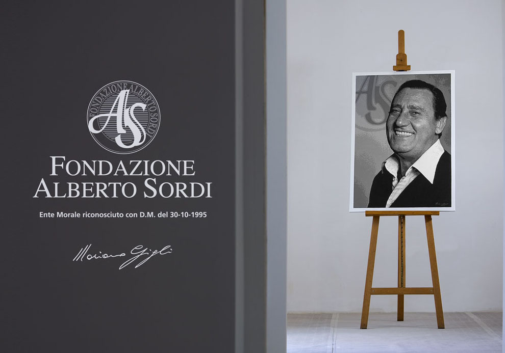 Alberto Sordi Ritratto - Acrilico su Tela Opera d'Arte 70x100x2
