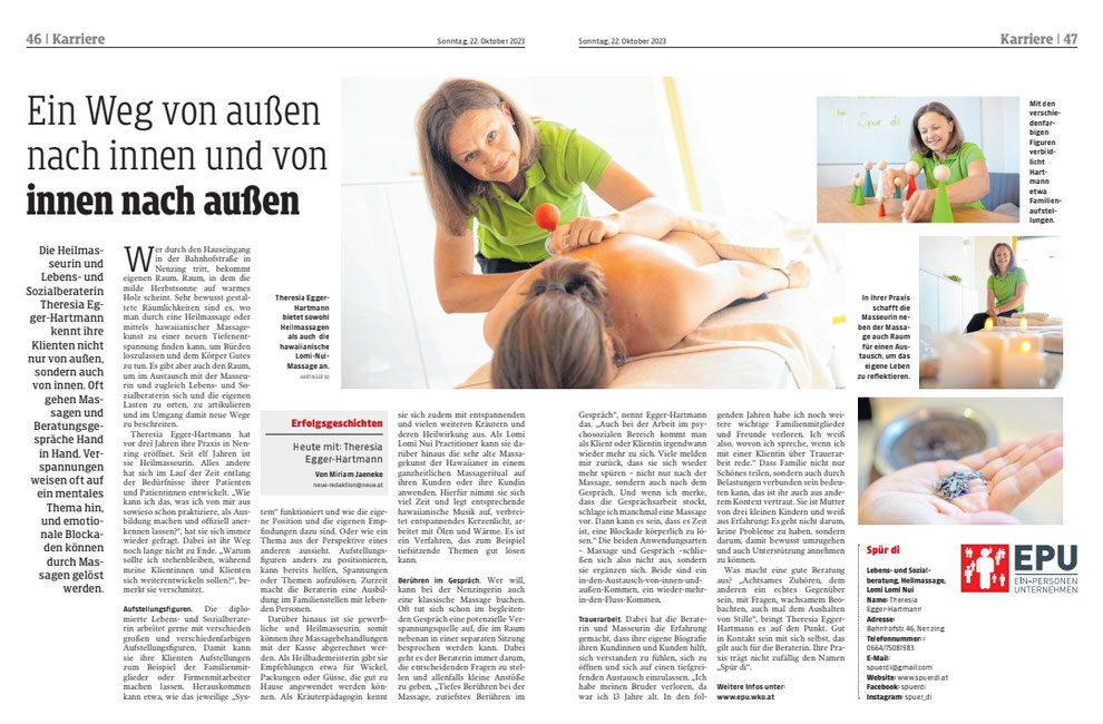NEUE am Sonntag vom 22.10.2023 (Fotos: K. Hartinger) 