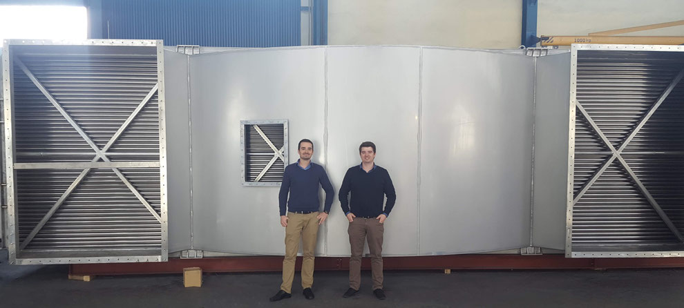Custom-made stainless steel gas to gas heat recovery unit