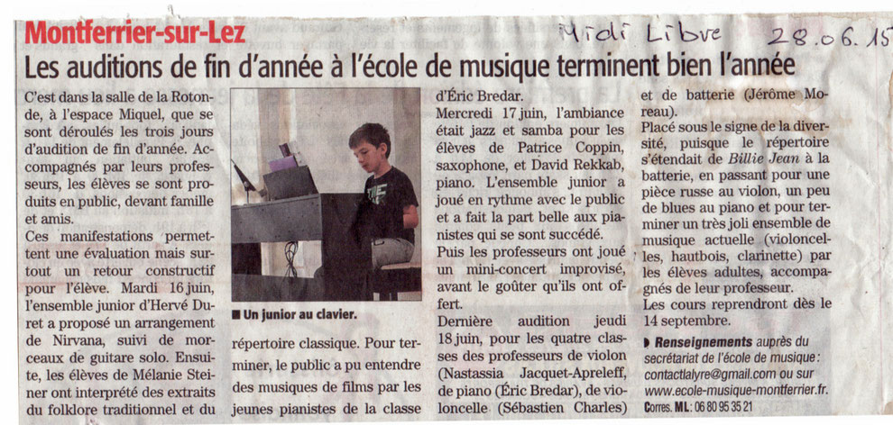audition ecole musique montferrier sur lez