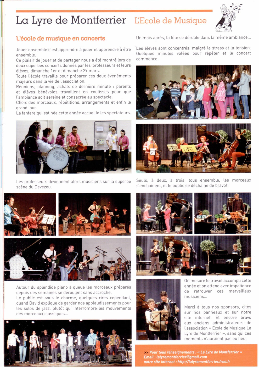 école de musique de montferrier sur lez bulletin municipal concert professeurs concert élèves
