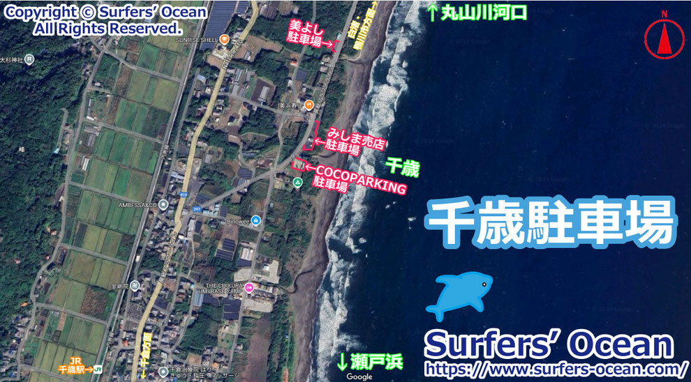 千歳駐車場（千歳海岸）千葉南 千葉県南房総市千倉町白子
