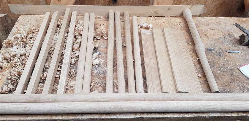 Working along the cutting list for the rocking chair
