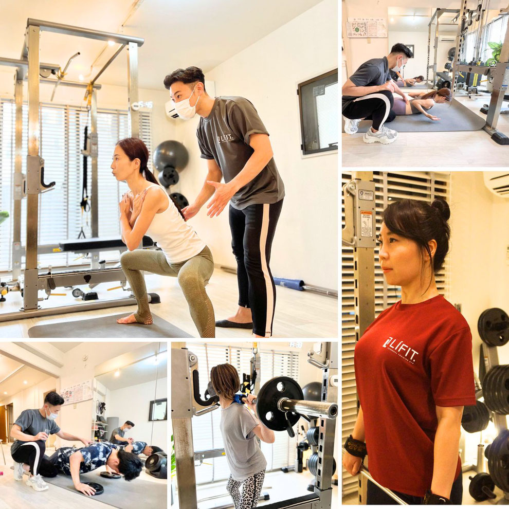 ライフィットのお客様（立川在住の方が多数）のトレーニング風景