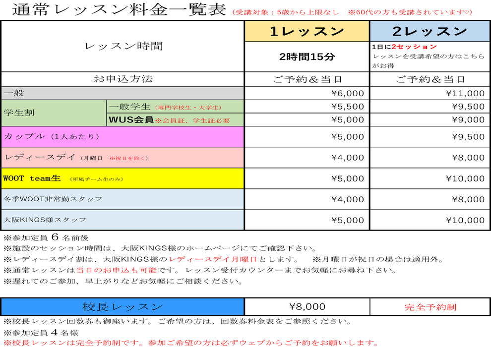 大阪kingsレッスン Woot Snowboard Park School 大阪kingsレッスン Woot Snowboard Park School