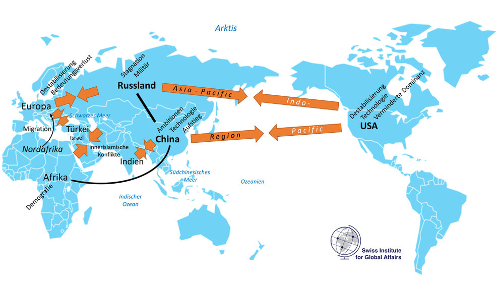 Karte der Geopolitischen Analyse von SIGA 2021