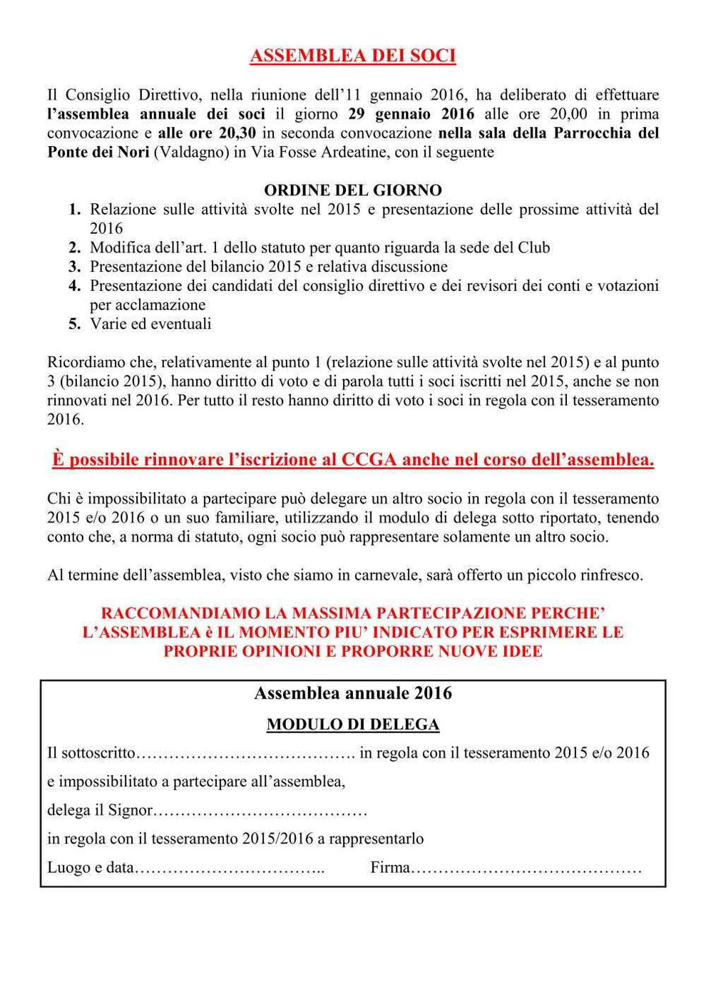 Che datare chi 2015