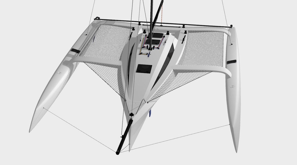 TR42 trimaran high bow