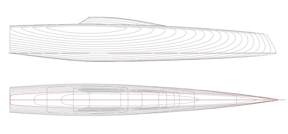 Lines plan for the Livewire Catamaran