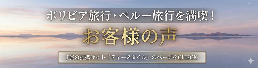 ボリビア旅行　ペルー旅行　お客様の声