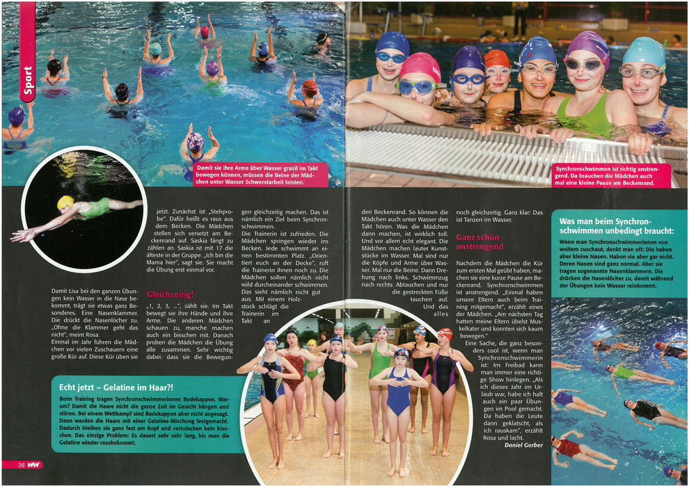 Bild: Fotos vom Synchronschwimmen in einem Berliner Schwimmbad - Sportfotografie, Unterwassersport, Wassersport