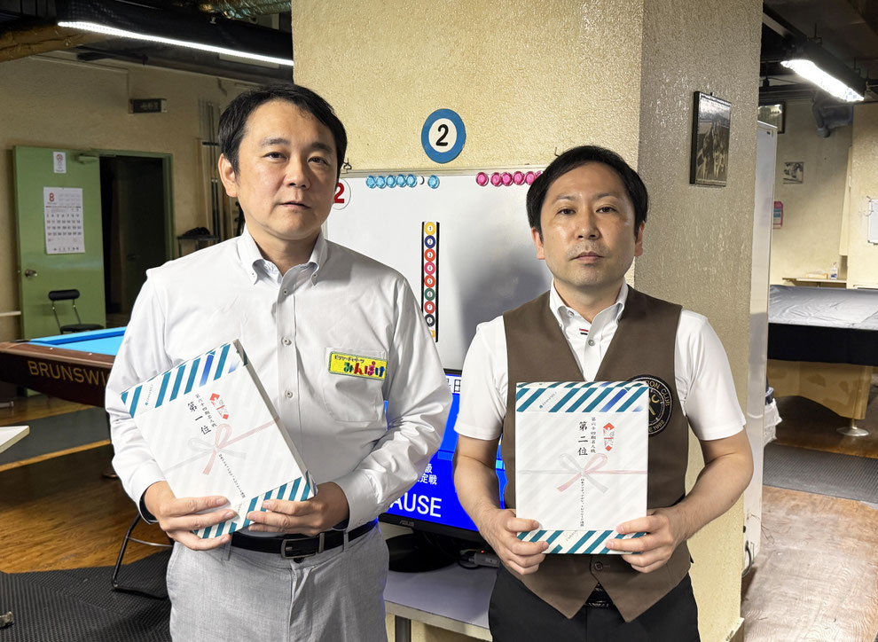 左：山﨑洋平（1位。挑戦者に決定）　右：島田隆嗣（2位）　画像：JAPA