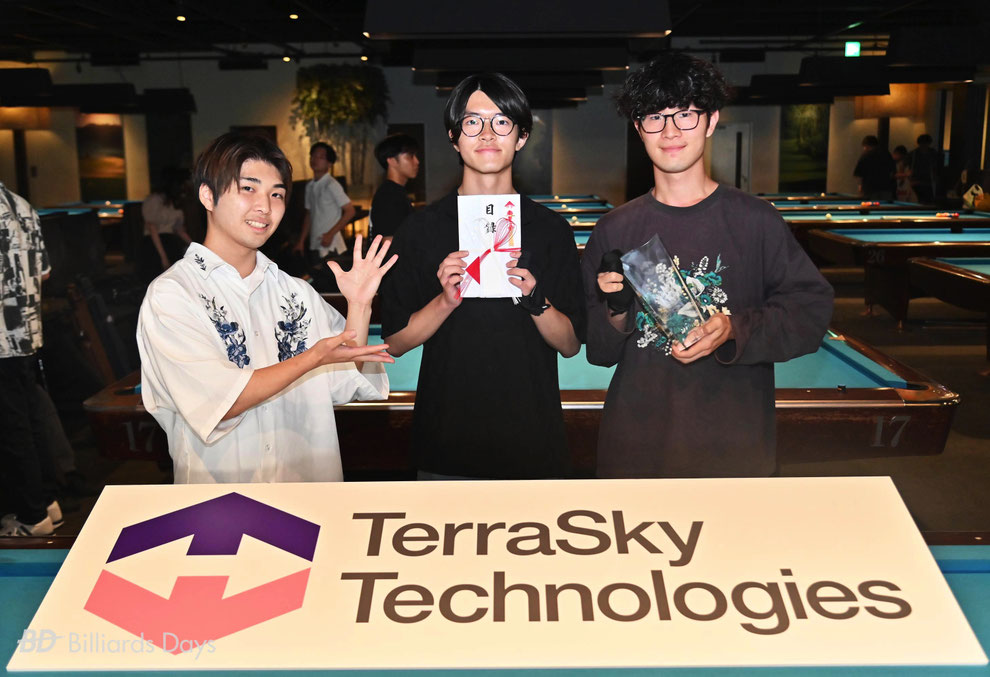 優勝：明治大学 3.7.w （サンナナダブル）Bチーム 来間心斗／齋藤祐弥／鈴木伊織