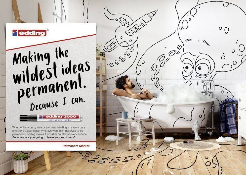 Edding B2C Visual, Permanent Marker "Making the wildest ideas permanent. Because I can. "