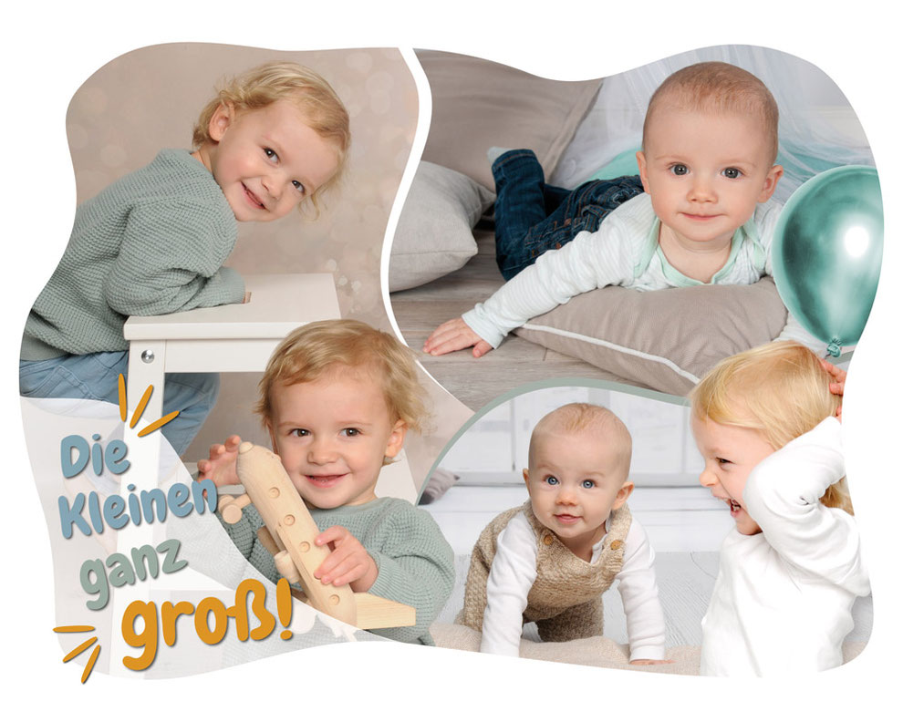 Wunderschöne Beispielbilder für die Fotografie der Krippenkinder
