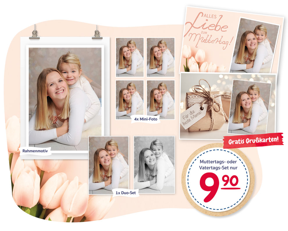 Muttertags Angebot inklusive 2 gratis Grußkarten