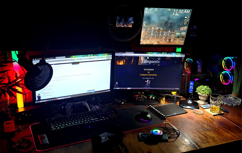 Lifequests Entwickler Arbeitsplatz