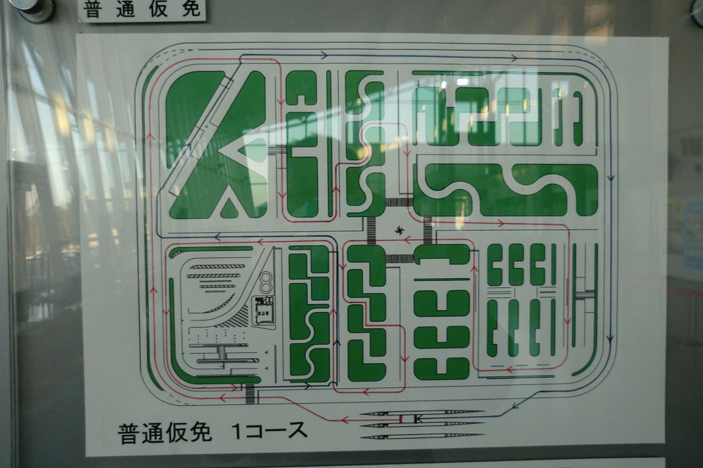 技能試験説明エリアに掲示されているコース図