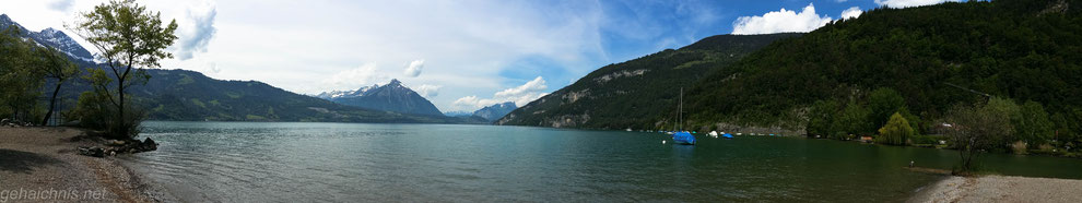 Einstieg von der Manorfarm in den Thunersee