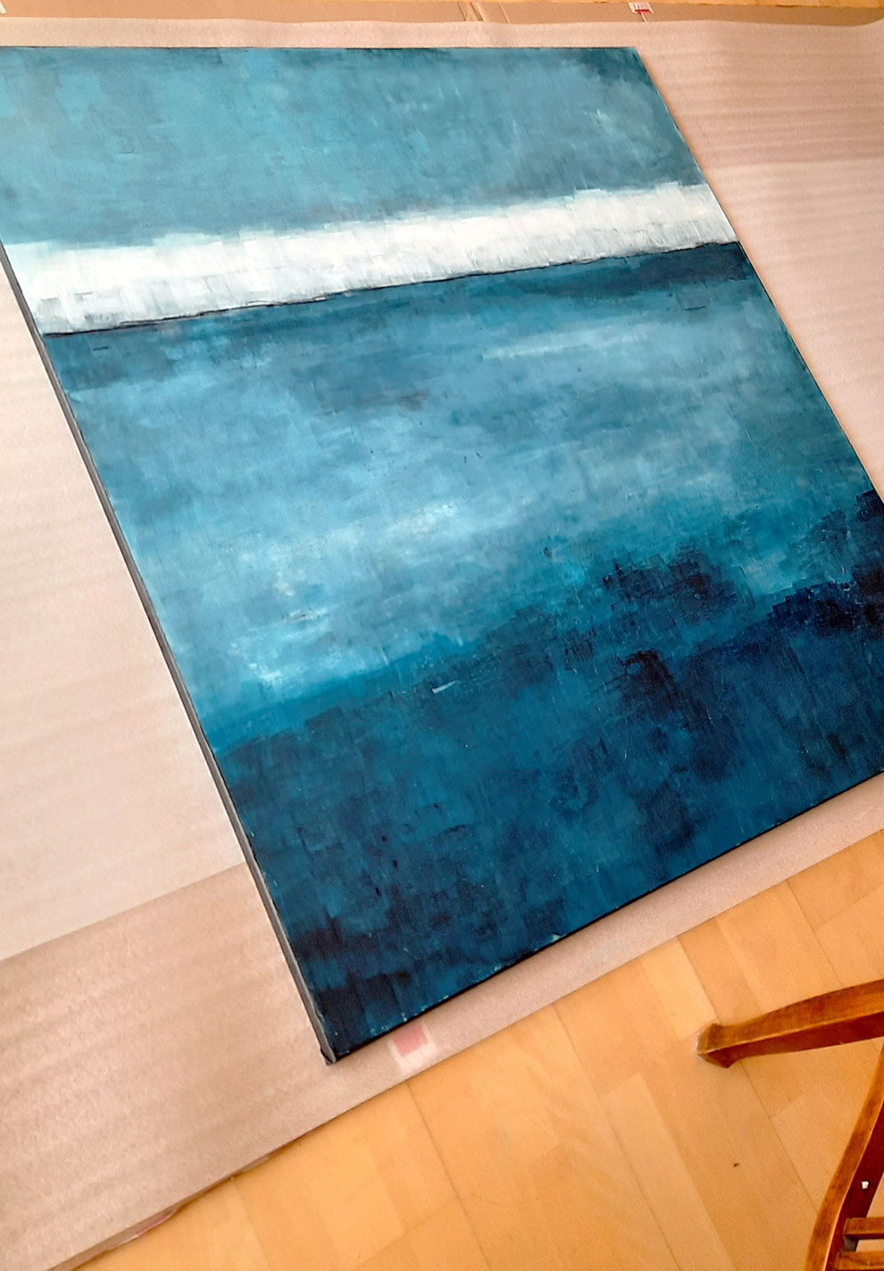 blaues Landschaftsbild - Auf Bootstour