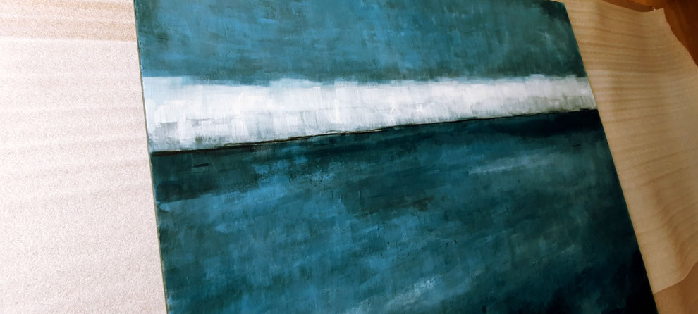 Blaues Landschaftsbild 