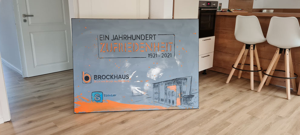 xxl Bilder von mir malen lassen - zum Jubiläum eines guten Geschäftspartners zum Beispiel