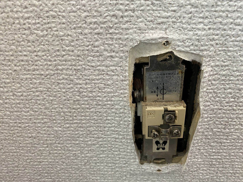 直付け端子を外したところ