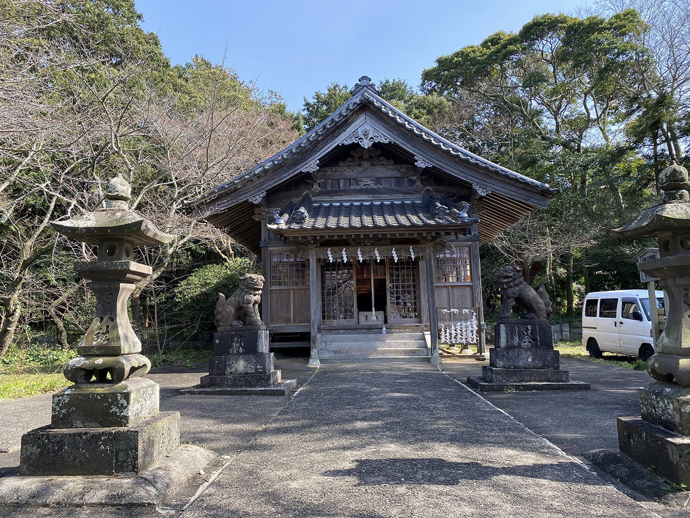 鎮懐石八幡宮の社殿2024.3/18