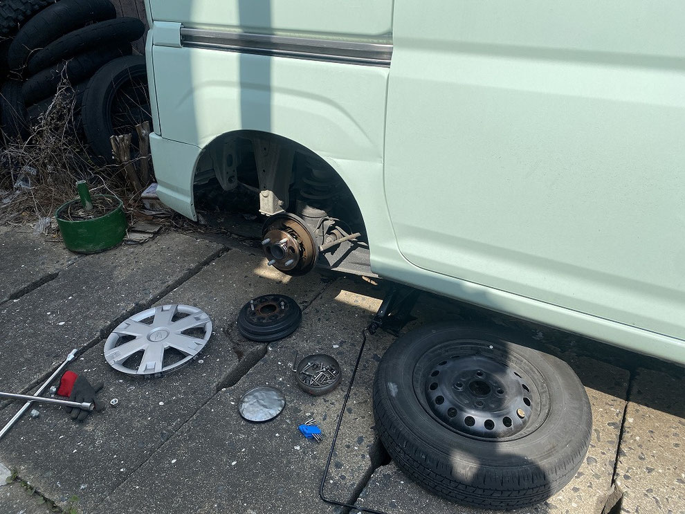 仕事車のリアブレーキ