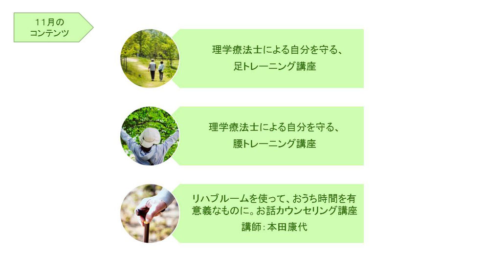 クリックでリハブルームへ