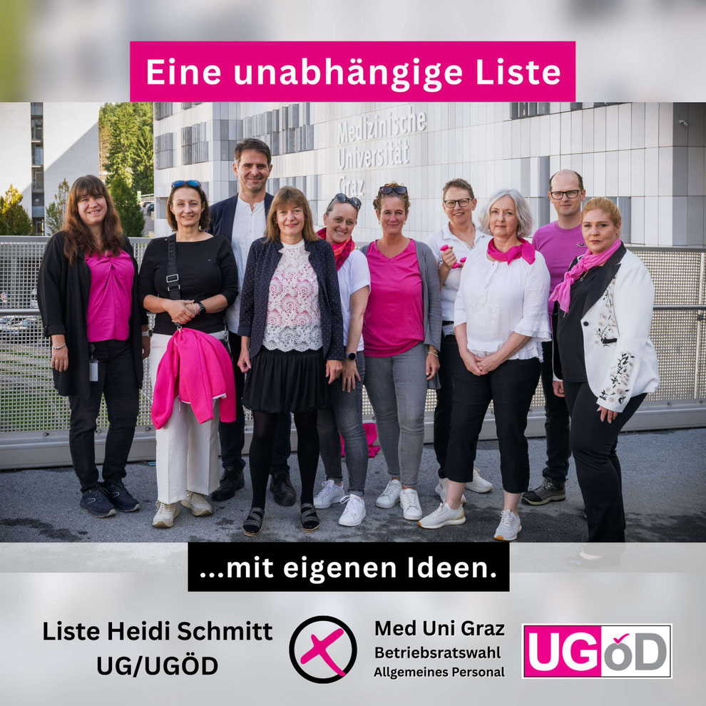 Gruppenbild der Liste Heidi Schmitt UG UGÖD
