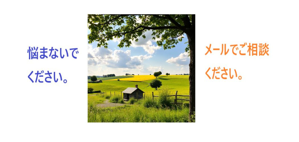ストレスをためないでいただきたいです。気軽に相談して欲しいです。無料といたしますので。