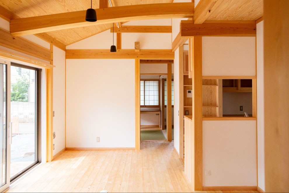 親世帯のリビング。私たちが子育てを終えたころに移り住む予定のスペースです。