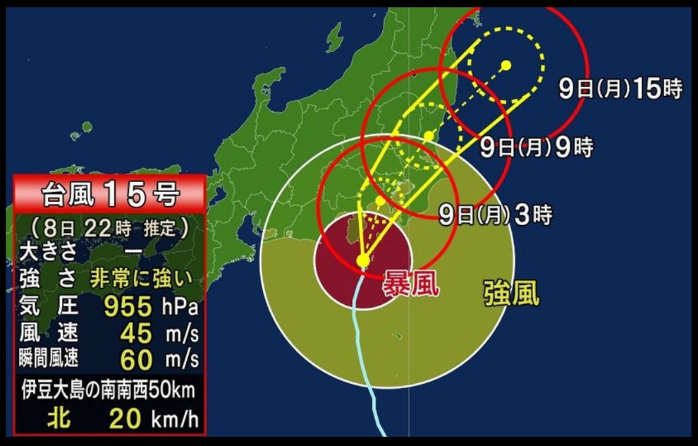 台風15号進路と被害 防災準備の必要性