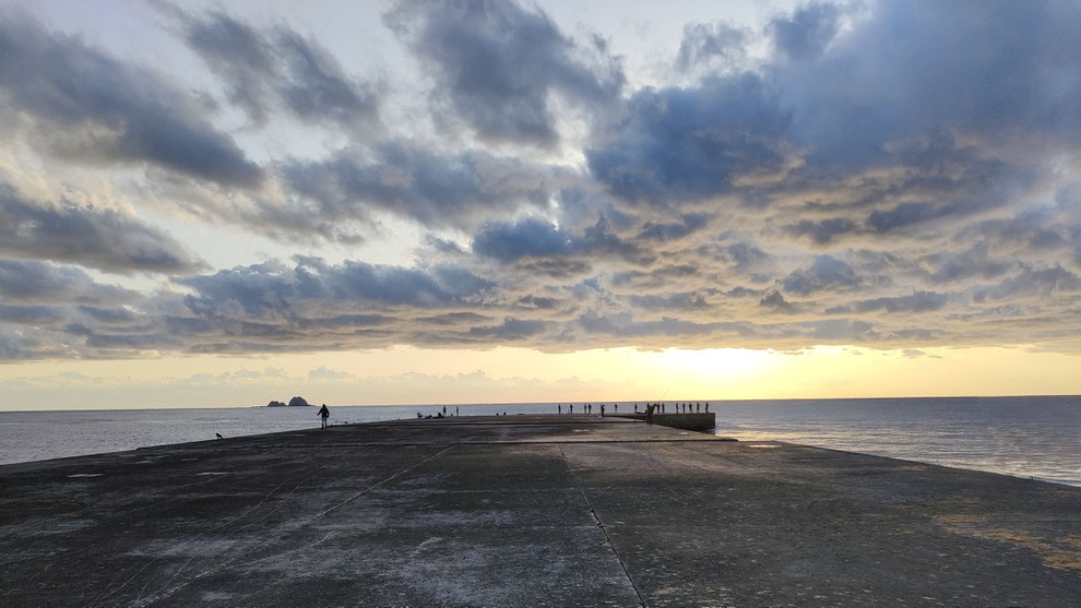 キハダがはねている日の夕方