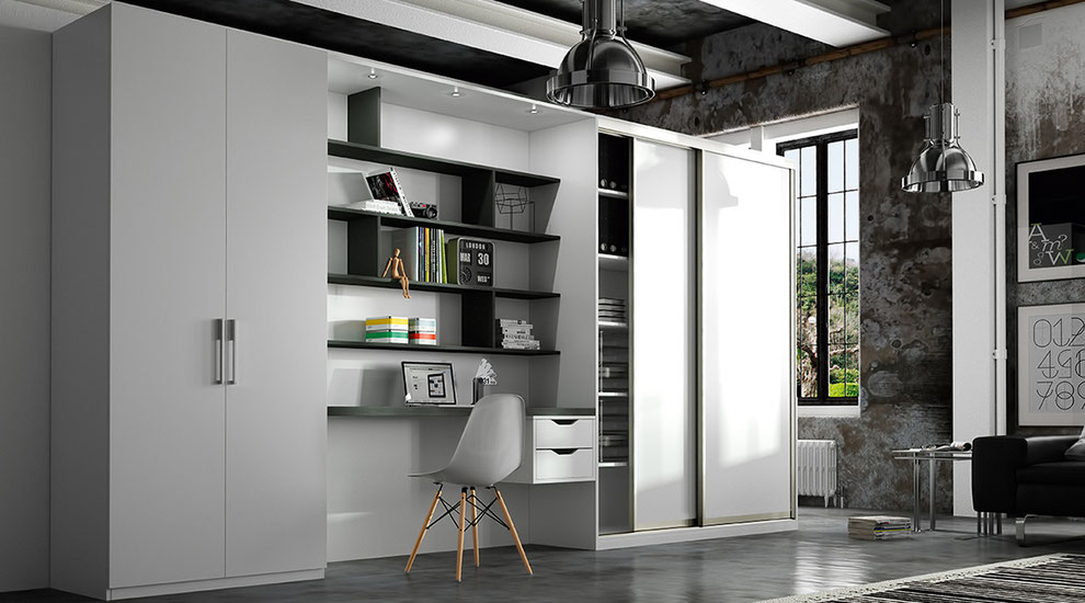 Aménager un bureau dans une pièce à vivre -  Rouen - Seine Maritime 76 - Eure 27 - Dressing - Placard coulissant- Rangement  - Mobilier - Agencement sur mesure - Artisan - Menuisier - Architecte d'intérieur