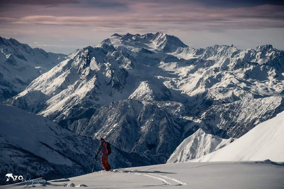 Magnifique paysage en Vanoise, station de La plagne 