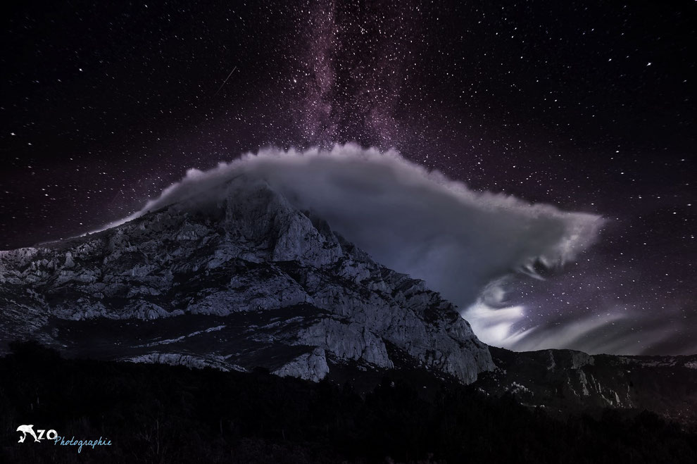 Douce nuit sur la Sainte Victoire - Reflet lunaire - Aix en provence - Enzo Fotographia - Enzo Photographie