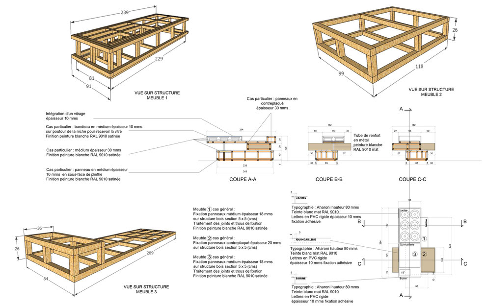 DETAILS DE FABRICATION D'UN MEUBLE - Lionel CERTIER - Architecture d'intérieur